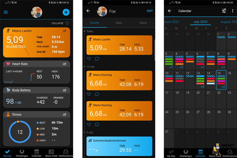 Garmin Connect App.